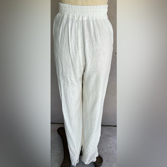 Women’s White Linen Pants Small - Picture 2 of 2